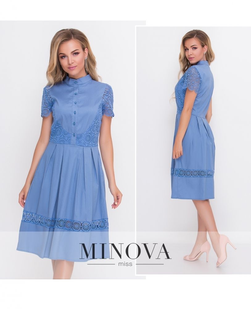 Платье 1098-3-синий Minova Платье 1098-3-синий Minova