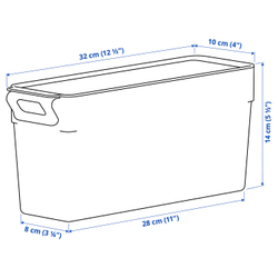 IKEA KLIPPKAKTUS  (ИКЕА КЛИППКАКТУС)  -  Контейнер для холодильника - прозрачный 32x10x14 см