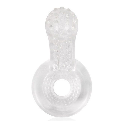 Прозрачное эрекционное кольцо с шипиками Bior Toys Sex Expert SEM-55186