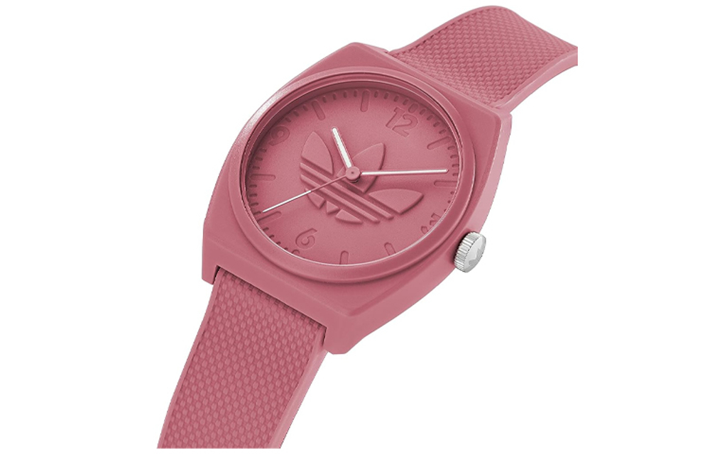 Adidas Originals STREET Wrist Watch Quartz Movement Resin Strap 38mm Pink Watch Dial Men"s Watches 50m Water Resistant