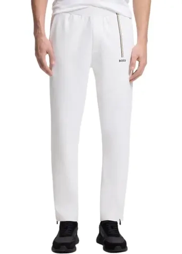 Мужские теннисные штаны BOSS TOC Game Jersey - white