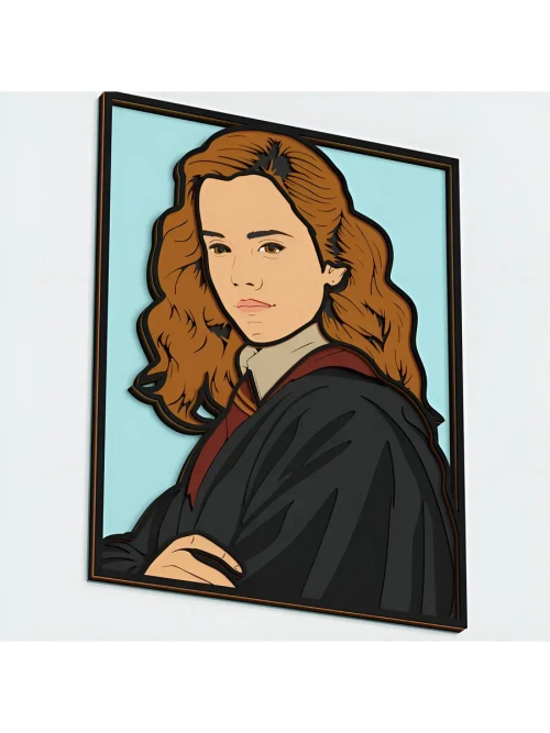 3D Картина по номерам из дерева Гермиона Грейнджер, 23x30 см