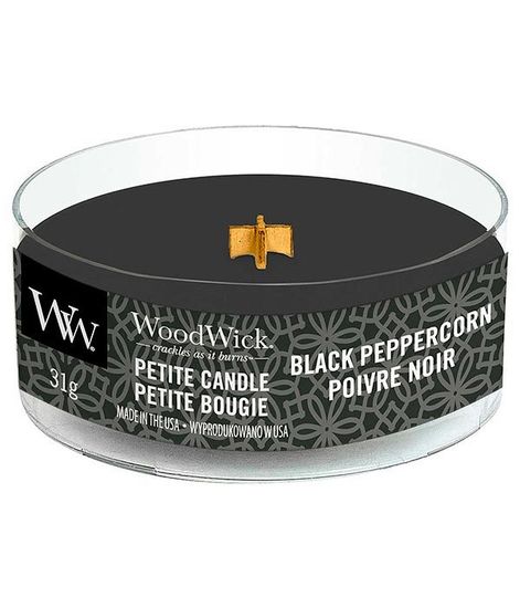 Черный перец, ароматическая свеча мини, WoodWick