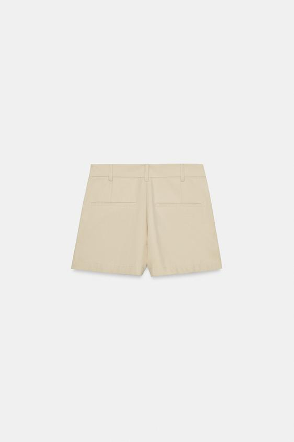 ZARA ШОРТЫ СО СКЛАДКАМИ И ПУГОВИЦАМИ, БЕЖЕВЫЙ