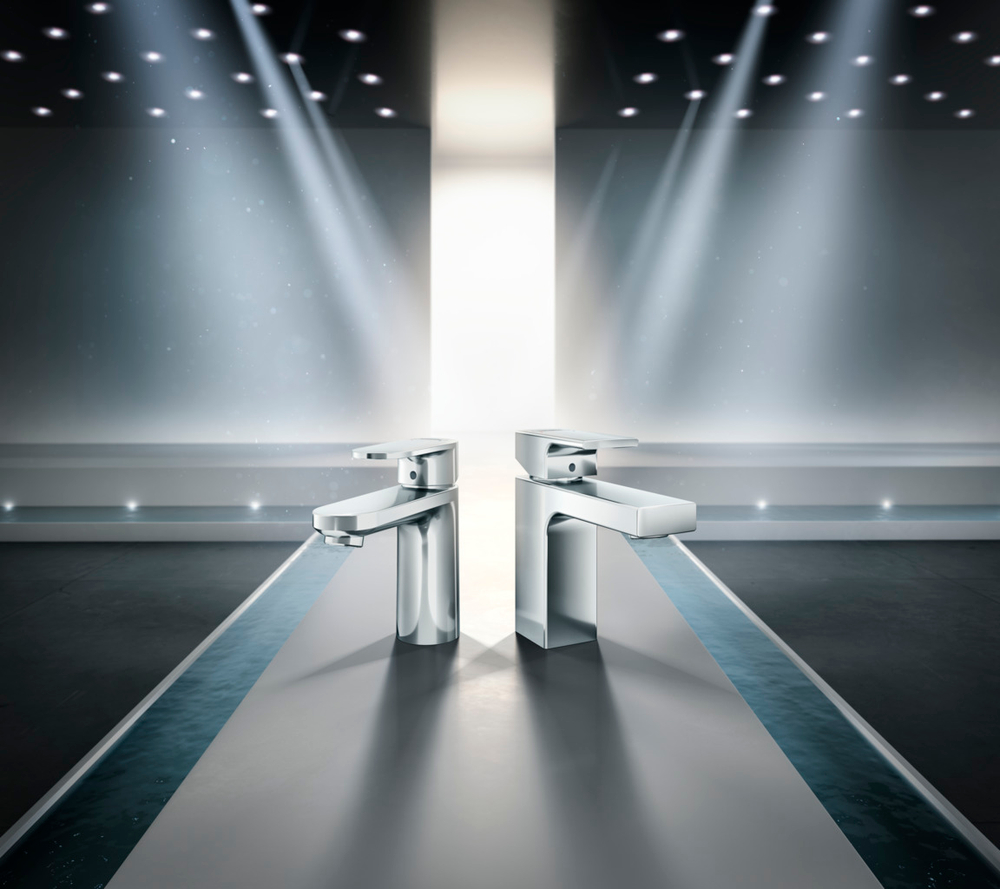 Смеситель для раковины Hansgrohe Vernis Shape однорычажный, 100 со сливным матовый чёрный 71561670