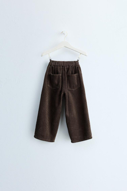 ZARA TIMELESS — ПРЯМЫЕ ВЕЛЬВЕРОВЫЕ БРЮКИ, КОРИЧНЕВЫЙ