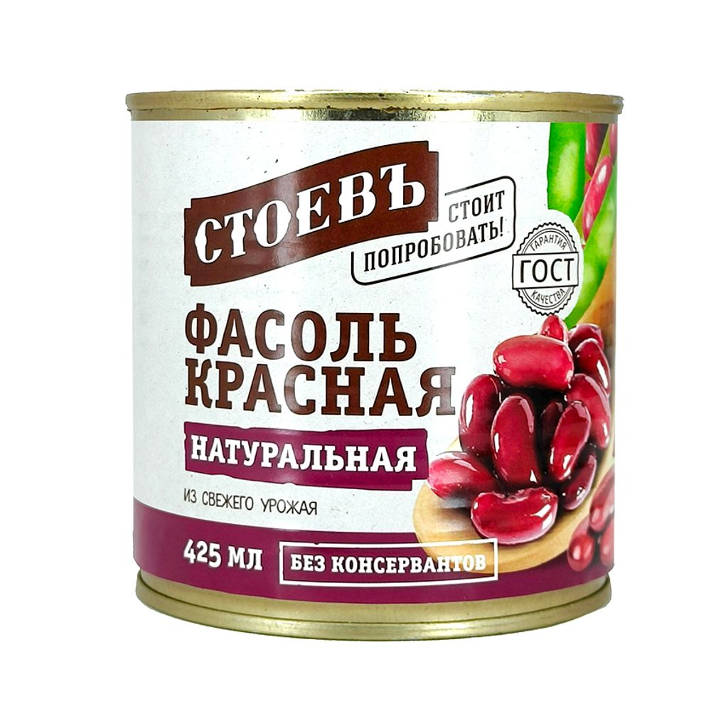 Фасоль Стоевъ ж\б 420гр красная