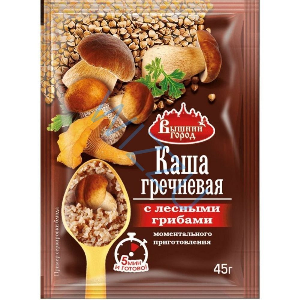 Каша гречневая м/п "Вышний город" с лесными грибами, пак. 45 г