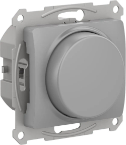GLOSSA СВЕТОРЕГУЛЯТОР (диммер) поворотно-нажимной, LED, RC, 400Вт, механизм, АЛЮМИНИЙ