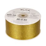 Тесьма отделочная металлизированная 50 мм / 33±0.5 метра, золото, Blitz MR-50