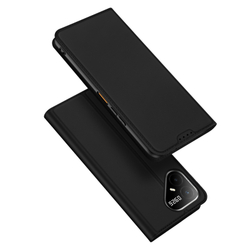 Чехол книжка из кожи черного цвета для Tecno Pova 8 Pro 5G, серия Skin Pro Series от Dux Ducis