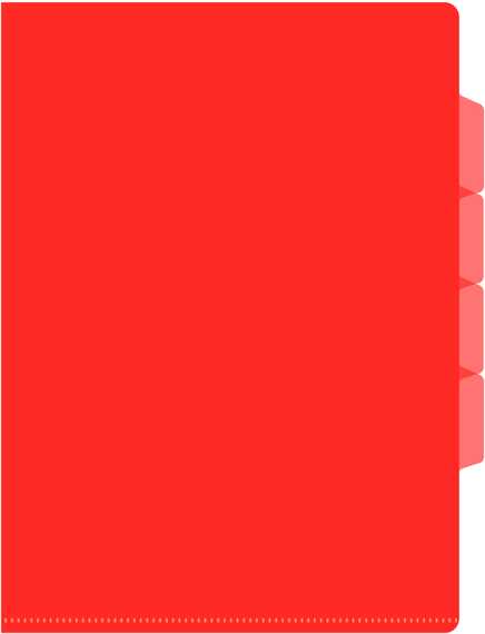 Папка-уголок Бюрократ -E356RED 3 уровн. A4 пластик 0.15мм красный