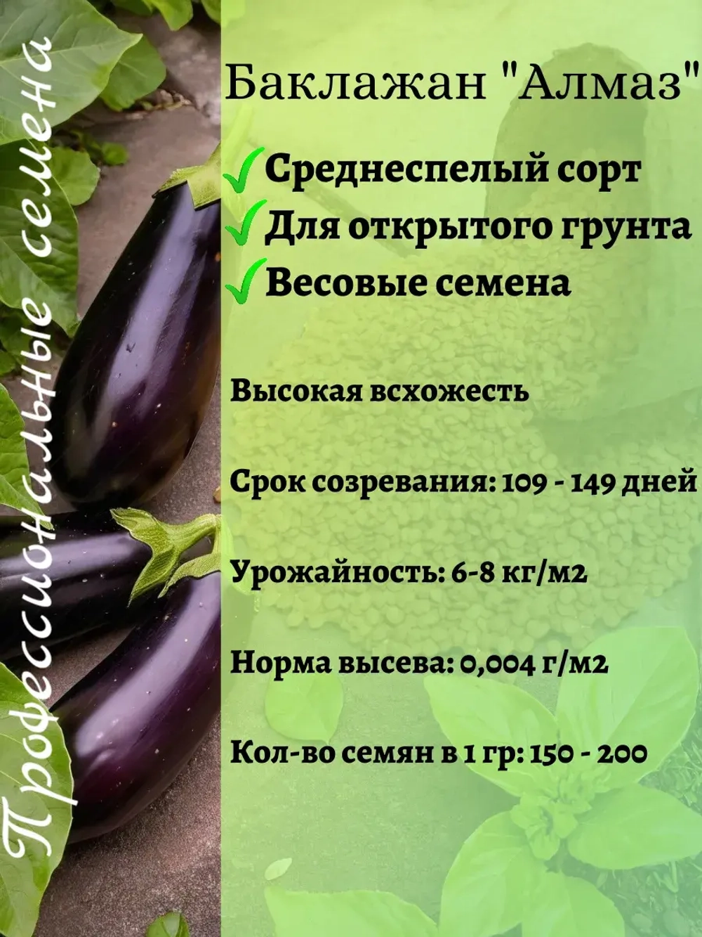 Семена Баклажан