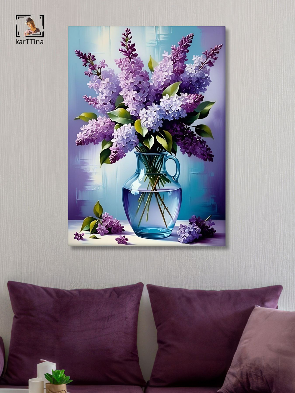 Картина Цветы у окна для интерьера 50x70см 1шт.