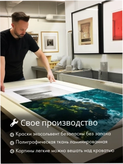 Картина Желтый самолет модульная 50x70см 3шт.
