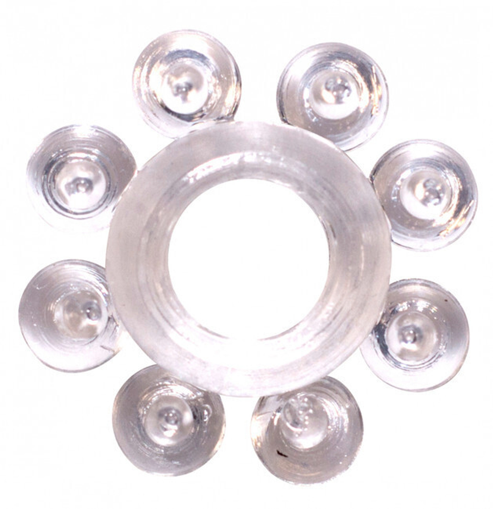 Эрекционное кольцо Rings Bubbles white (Цвет: прозрачный)