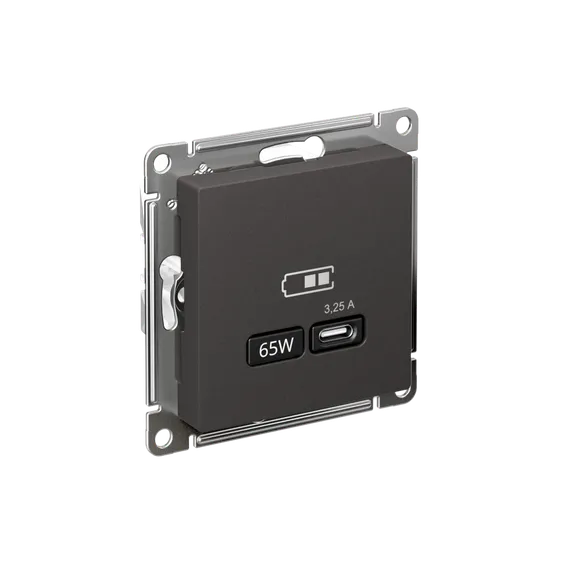 Розетка с USB C Systeme Electric AtlasDesign Базальт ATN001427