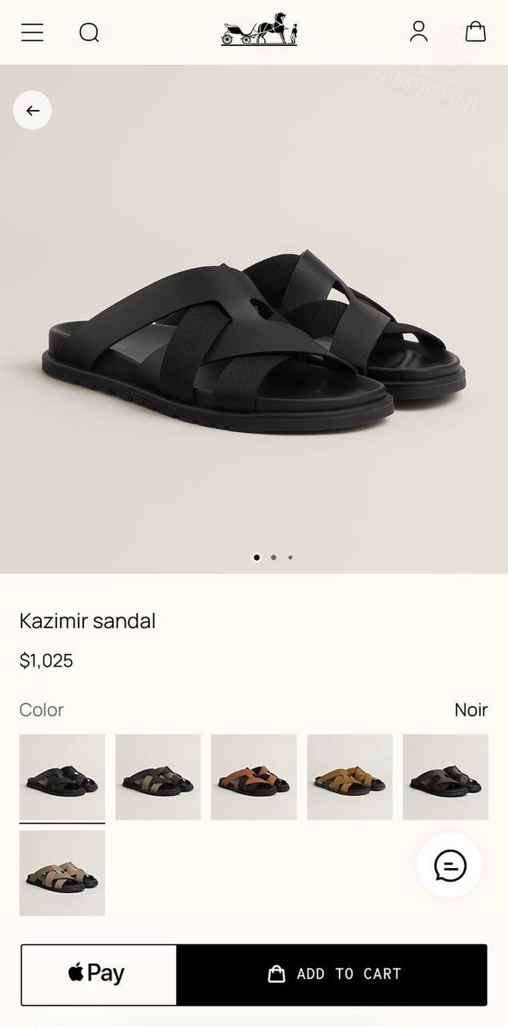 Шлепанцы Hermes Kazimir