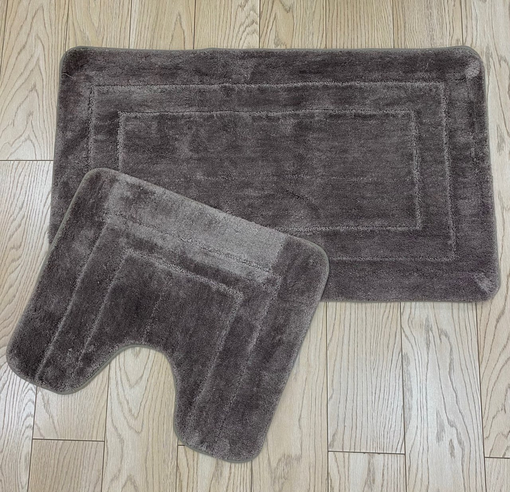 Коврик для в/к Zalel Exclusion 60x100+50*60 dark grey 1/12 (BLUE)