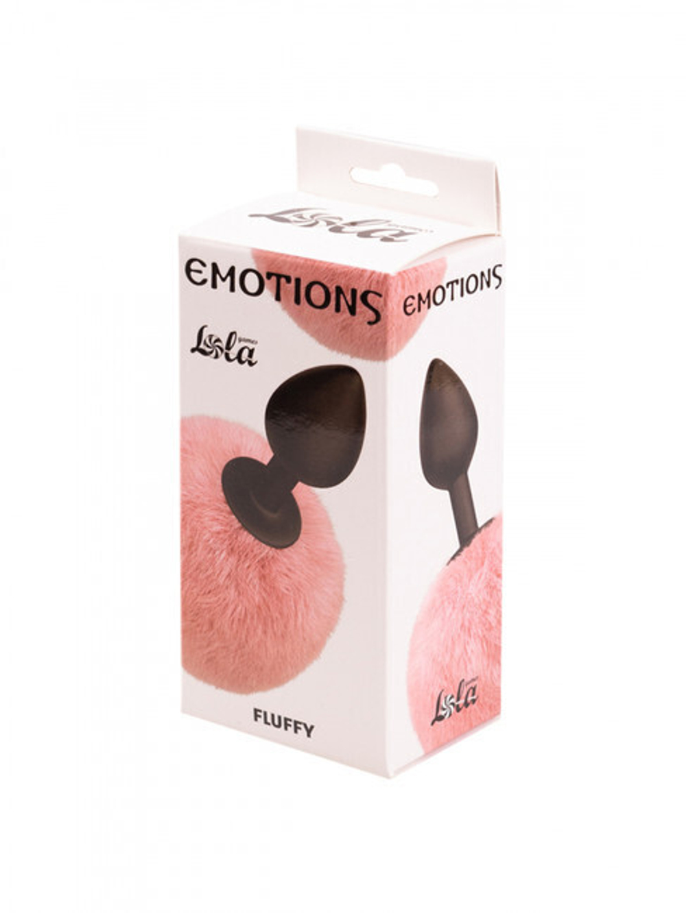 Анальная пробка с хвостом Emotions Fluffy Pink (Цвет: розовый с черным)
