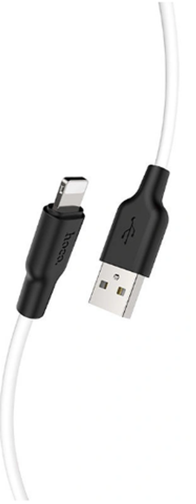 Кабель HOCO X21 Plus USB-Lightning 2.4А 1м Silicone White