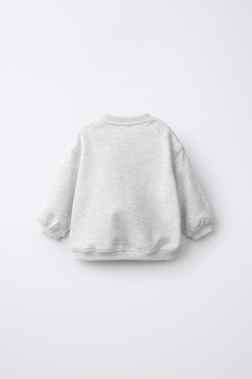 ZARA КОМПЛЕКТ ИЗ ТОЛСТОВКИ И БРЮК С МИШКОЙ, СЕРЫЙ МЕЛАНЖ