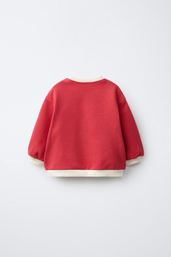 ZARA - FRUIT OF THE LOOM™ ТОЛСТОВКА С ВЫШИВКОЙ, КРАСНЫЙ