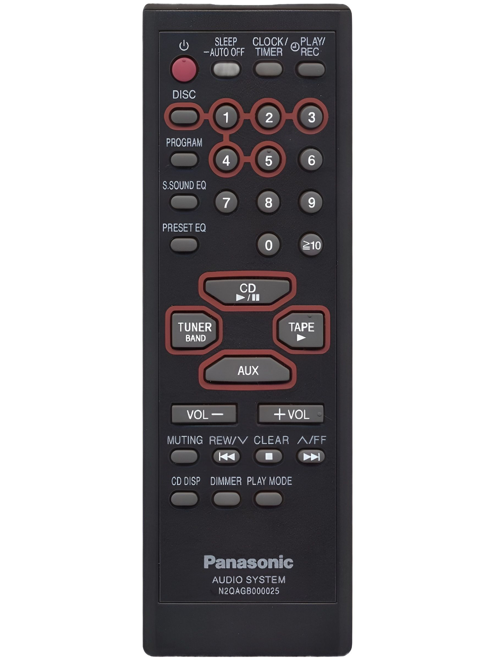 Пульт Panasonic N2QAGB000025 ориг
