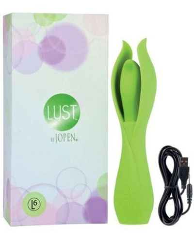 Силиконовый вибратор в виде цветка LUST L6 (10 режимов) (Цвет: салатовый)
