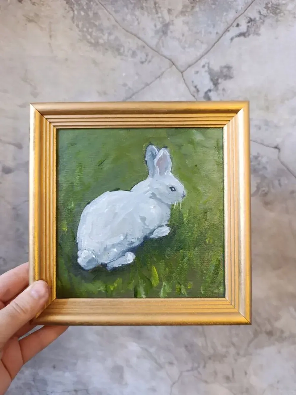 Картина маслом в рамке