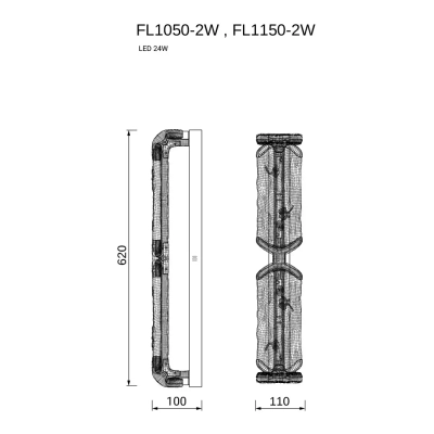 Бра Epico Gold FL1050-2W, LED