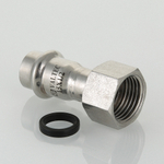Пресс-вставка из нержавеющей стали AISI 304 с накидной гайкой, VT.INOX-PRESS, VALTEC