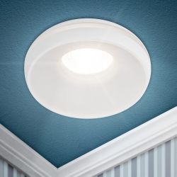 Светильник встраиваемый декоративный ЭРА DK100 WH под лампу MR16 GU5.3 белый | Декоративные встраиваемые светильники