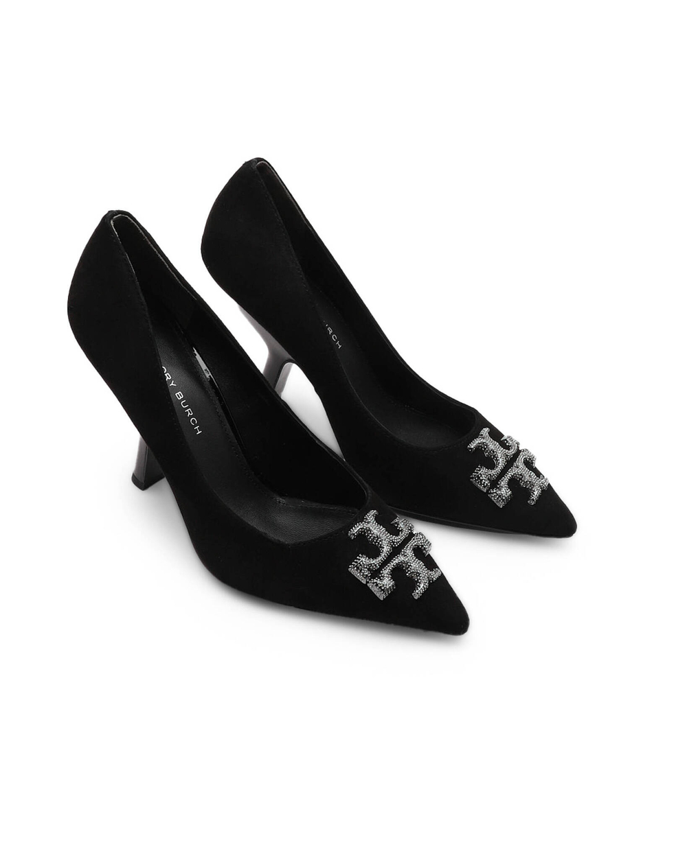 Кожаные туфли на шпильках eleanor pave pump TORY BURCH - черный(141621)