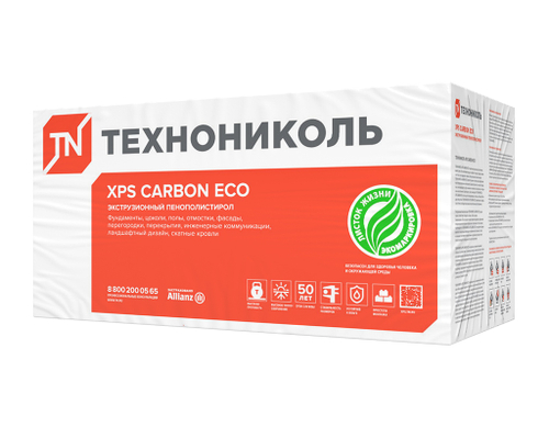 ПЕНОПОЛИСТИРОЛ ЭКСТР. ТЕХНОНИКОЛЬ CARBON 1200Х600Х20ММ 1ЛИСТ