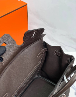 Сумка Hermes Birkin 25 и 30 цвета черный шоколад