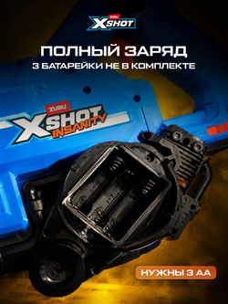 Миниган Игрушечный. Бластер с мягкими пулями. XSHOT Insanity. 36823