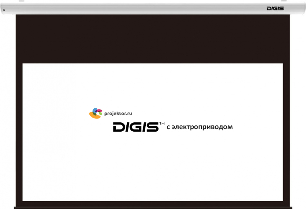 Экран настенный Digis DSEES-16905W_50 с электроприводом 290x163 см (16:9)