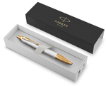 Подарочный набор: Шариковая ручка Parker IM Premium K318 Pearl GT и Ежедневник недатированный белый