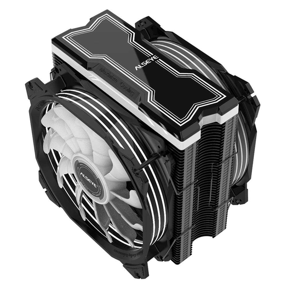 Кулер для CPU Alseye M120D, 2х120мм, 4-pin, Al+Cu, серебристый-черный/ARGB, 800-1700rpm, 66CFM, 35.8дБ, 4-PIPE(прямой контакт), TDP 180Вт, INTEL 1700/1200/115x/775/1366/2011, AMD AM5/AM4/AM3(+)/AM2(+)/FM2(+)/FM1 (AS.01.01.0024)