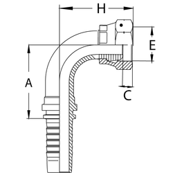 Фитинг DN 16 DK (Г) 27x1.5 (90) накидная гайка