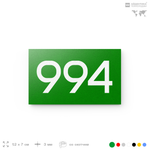 Номер на дверь 994, табличка на дверь для офиса, квартиры, кабинета, аудитории, склада, зеленая 120х70 мм, Айдентика Технолоджи