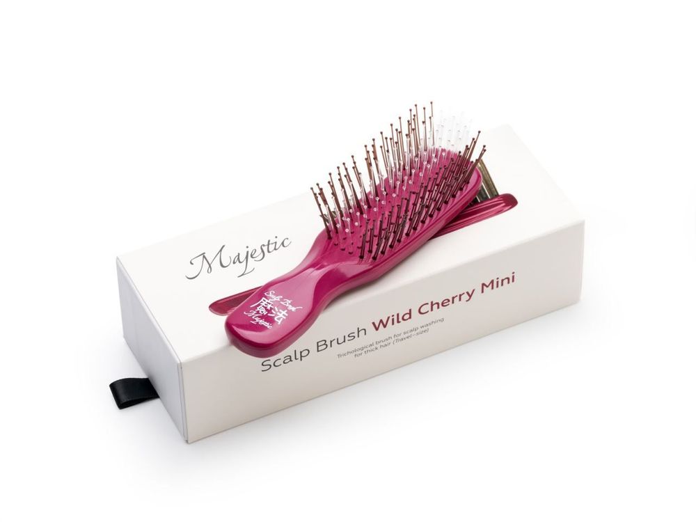 Расческа Majestic Scalp Brush спелая вишня (дорожная версия)