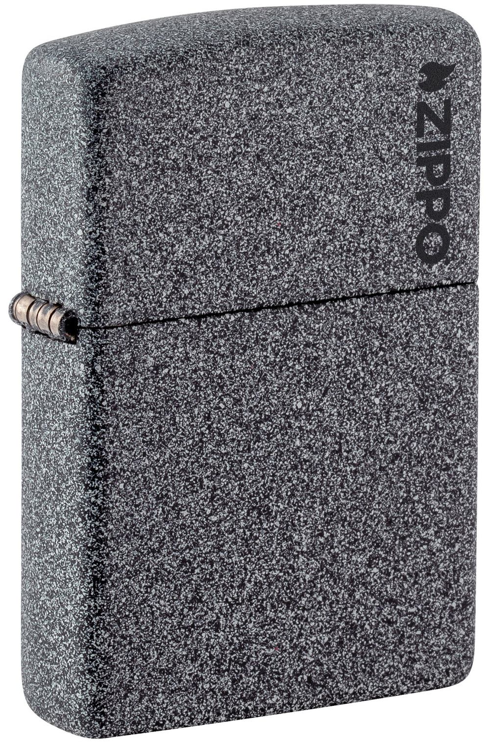 Зажигалка ZIPPO Logo с покрытием Iron Stone, латунь/сталь, серая, матовая, 38x13x57 мм, шт