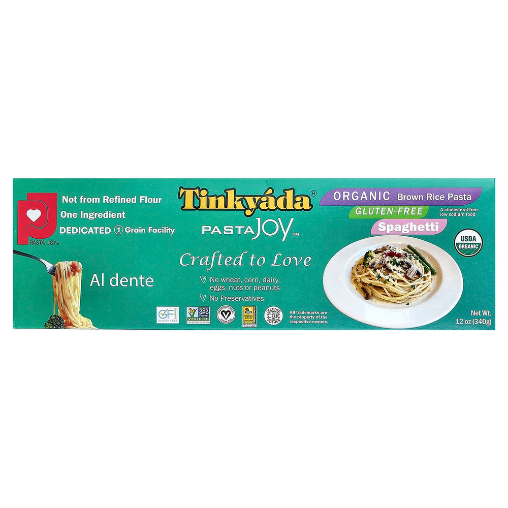 Tinkyada, паста из органического коричневого риса, спагетти, 340 г (12 унций)