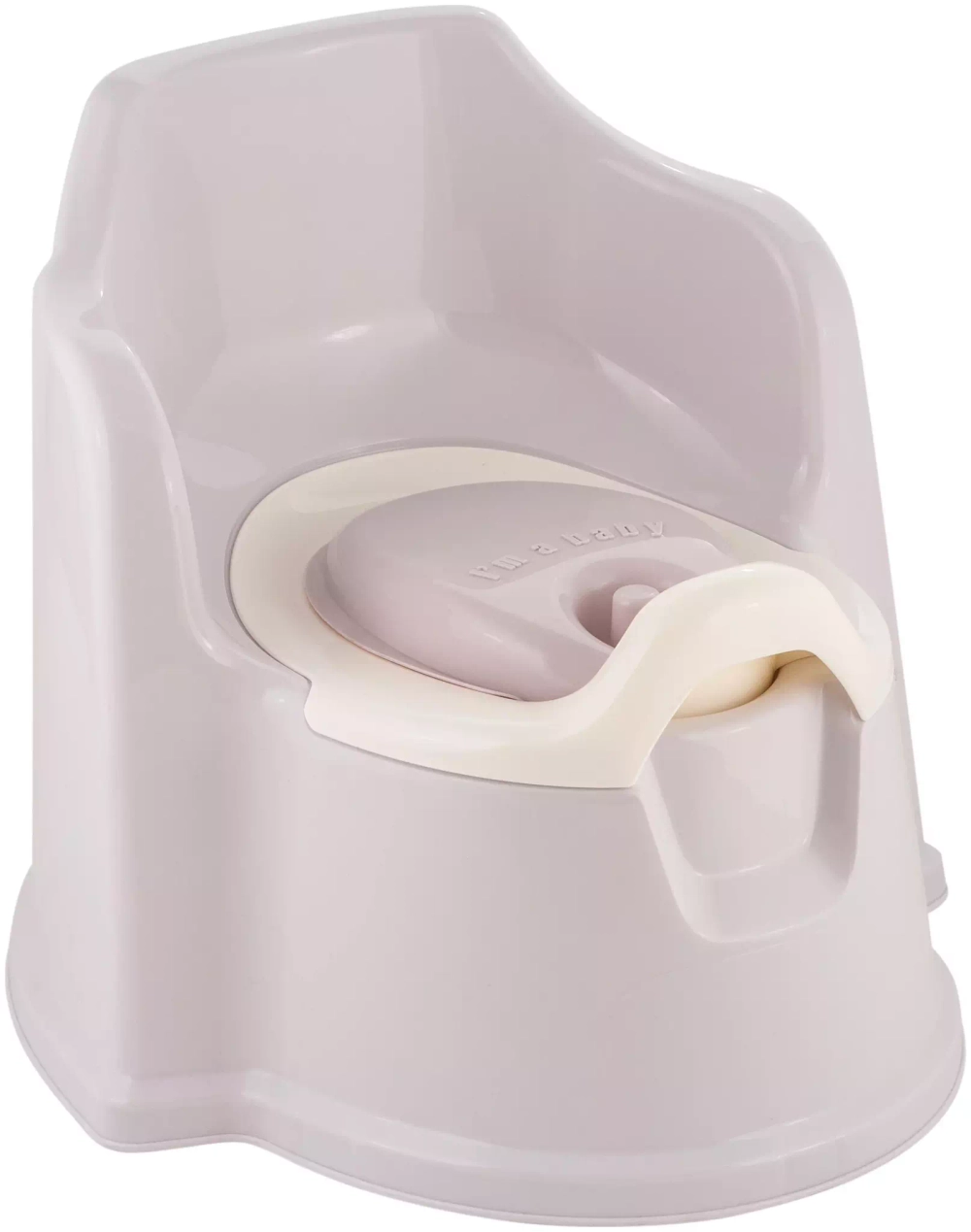 Горшок со спинкой Lalababy Protect Me серо-сиреневый с крышкой LA1042СРН