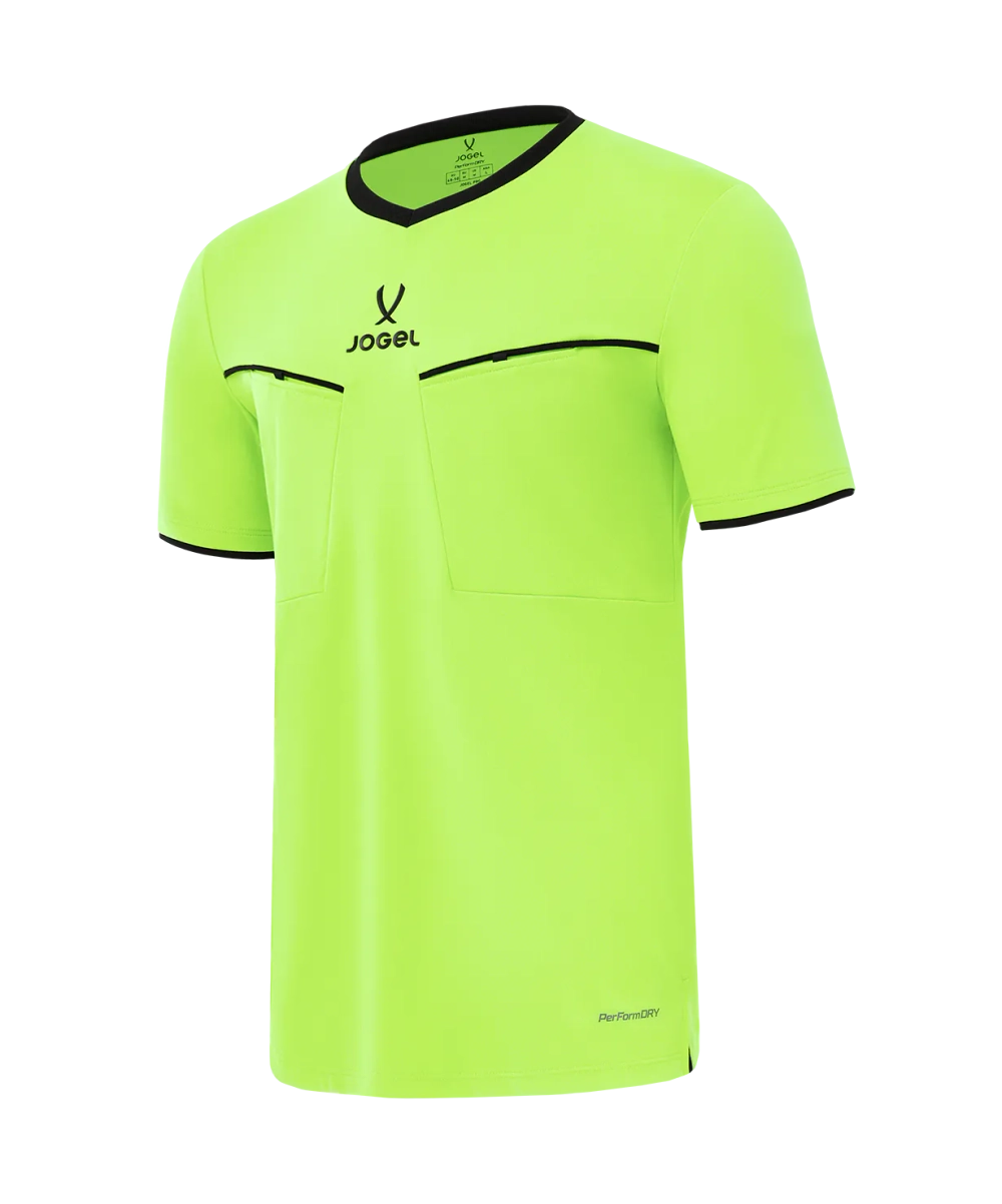 Футболка судейская JOGEL DIVISION PerFormDRY Referee SS Tee 2.0, желтый неон