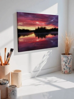 Картина на стену 40 X 50 Закат на озере