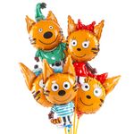 Шар с клапаном (14''/36 см) Мини-фигура, Три Кота, Компот
