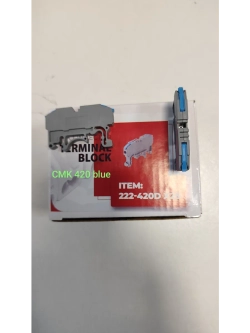 Клеммы проходные на DIN рейку CMK420 blue 222-420D 25 штук